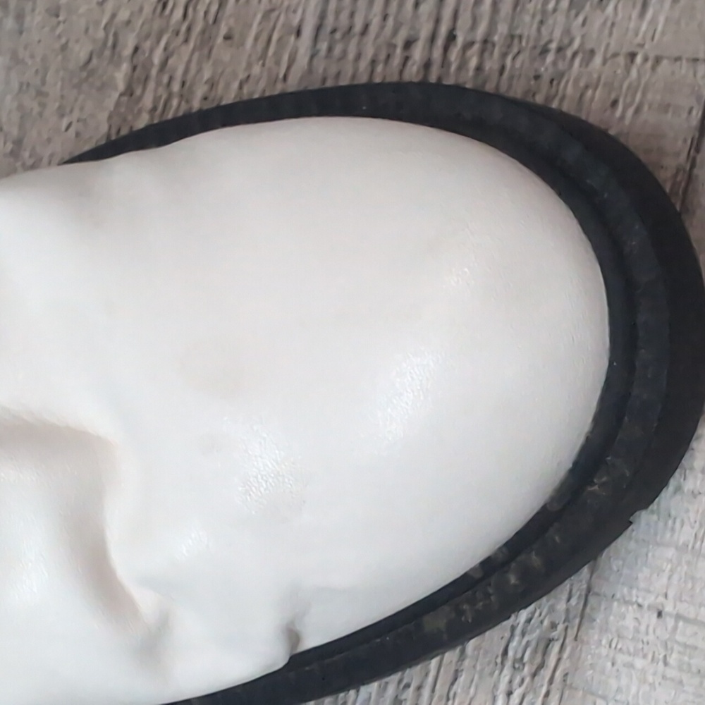 Coach White and Black Leather Boots - Picture 13 of 14
